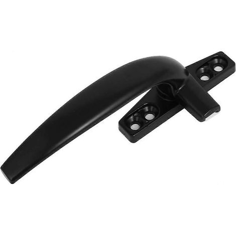 Poignée de fenêtre verrouillable, poignée de porte/fenêtre en alliage d'aluminium, vis gauche, fixation par poignée, noire, VEBTles (1/5)