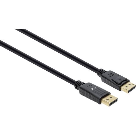Câble de raccordement Manhattan DisplayPort Fiche mâle DisplayPort, Fiche mâle DisplayPort 1.00 m noir 355568 blindage triple, gaine en PVC, contac S560502 (1/4)