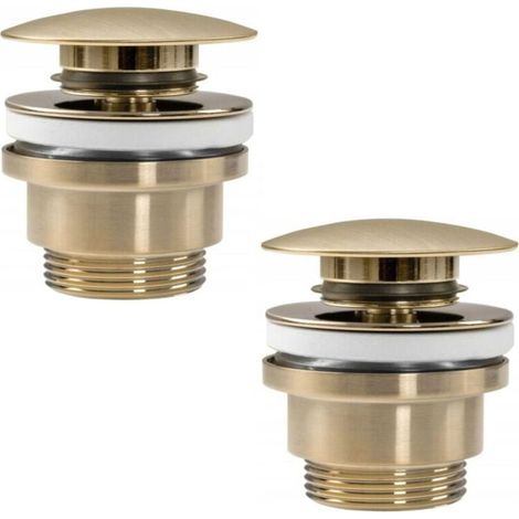 BONDE DE LAVABO UNIVERSEL CLIC-CLAC GOLD MAT(2 pack)