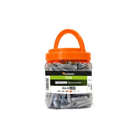 ELEMATIC BARATTOLO 300 TASSELLI T6 D 6X30 CON VITE- 1,0 pz