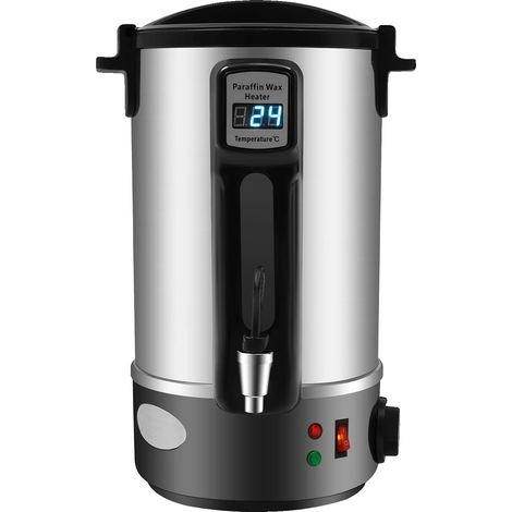 Dispensador de cera fundida, capacidad de 8 litros, pantalla LED, color plata y negro. (1/2)