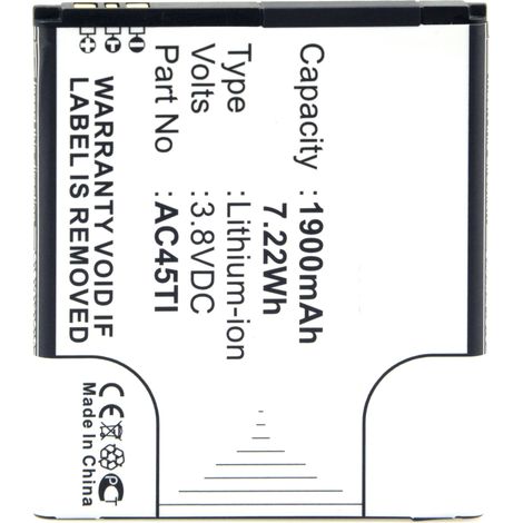 NX - Batterie téléphone, smartphone, GSM pour Archos 3.8V 1900mAh - AC45TI (1/4)