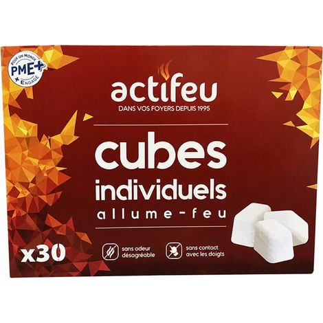 Avviatore di fuoco inodore 30 cubetti Actifeu (1/2)