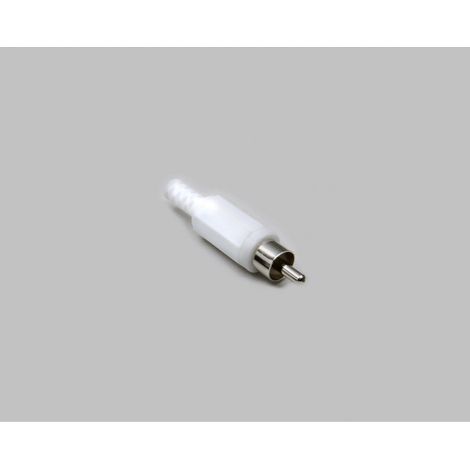 Cinch/RCA mâle, droit BKL Electronic 1107015 Nombre de pôles: 2 blanc 1 pc(s)