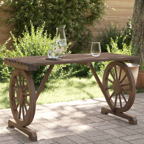 Gartentisch 115x55x65 cm Massivholz Tanne (1/5)