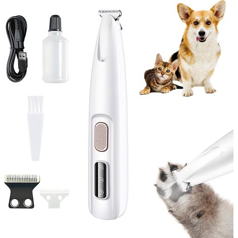 Tondeuse Chat Chien, Imperméable Tondeuse Chat Silencieuse TondeuseChien Professionnelle Avec LED Lampe (1/5)
