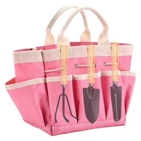 CCYKXA Heavy-Duty Garden Tool Bag, Garden Tote Storage Bag, Storage Pockets for Gardening Tools, Multifunctional Portable Tote Bag with Handles and Elastic Straps