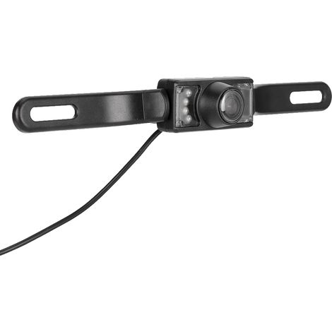 Caméra de recul étanche IP67 HD avec vision nocturne infrarouge et miroir pour plaque d'immatriculation, vue de stationnement et sauvegarde PAL (1/5)
