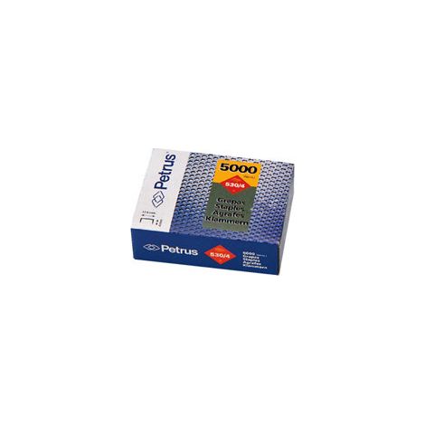 Punti metallici Petrus in rame 530/6 mm Scatola da 5000 unità 77507
