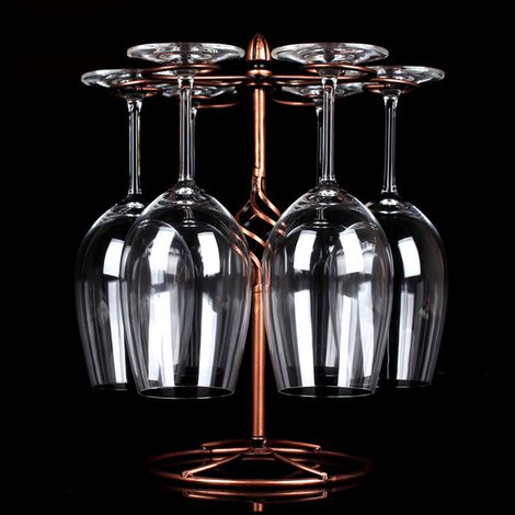 Porte-verres à vin rétro droit, étagère suspendue pour bar et restaurant (1/5)