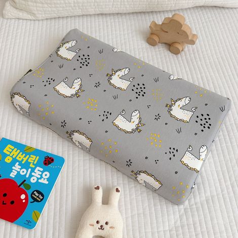 Oreiller pour enfant en latex naturel, oreiller de couchage, housse de coussin amovible en coton lavable incluse, oreiller pour tout-petit, oreiller de sieste pour enfants, unisexe pour garçons et fil (1/3)