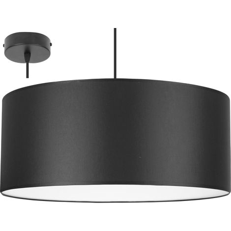 Élégante LAMPE SUSPENDU Abat-jour central blanc 50 cm (1/5)
