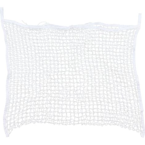 Filet à foin en corde tissée PE à mailles fines, pour chevaux, mangeoire lente, sac de stockage de fourrage, blanc, 60 x 90 cm / 23,6 x 35,4 pouces (1/5)