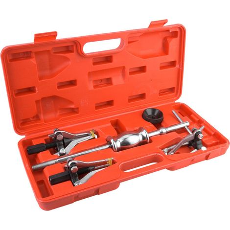 Gear bearing tool, professional carbon steel replacement sliding hammer puller set with red case for automotive use