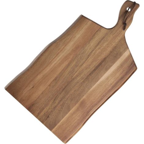 Grande planche en acacia bords ondulés 355x250x15mm manche 85mm - Ref GM264 - Olympia (1/5)