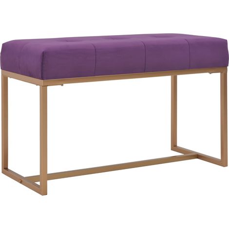 Banco 80 cm terciopelo morado vidaXL