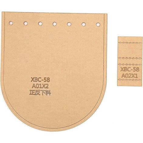Gabarit de portefeuille DIY Accessoires et outils de loisirs créatifs en acrylique transparent avec couche protectrice pour cuir Pur (1/4)