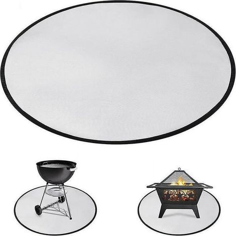 Tapis BBQ ignifuge - Imperméable et réutilisable, facile à nettoyer Protection pelouse et terrasse pour grillades extérieures et cheminée (28 cm) (1/3)