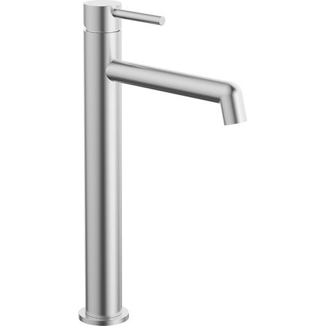 Kibath Grifo de Lavabo Alto monomando OSO acabado NIQUEL cepillado fabricado en latón (1/5)