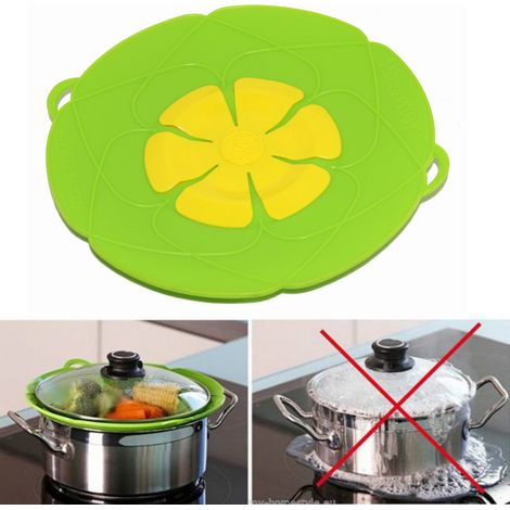 Protection anti-débordement en silicone / couvercle multiple - Vert Vert Vert (1/4)