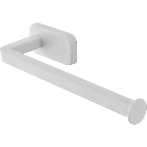 Porta salviette a muro 25 cm in acciaio inox bianco con doppio fissaggio (1/3)