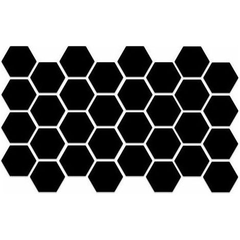 30 Pieces Hexagone Miroir Stickers Muraux Amovibles Stickers Muraux Acrylique Decoratif Miroir Diy Decorations, Noir - Noir (1/3)