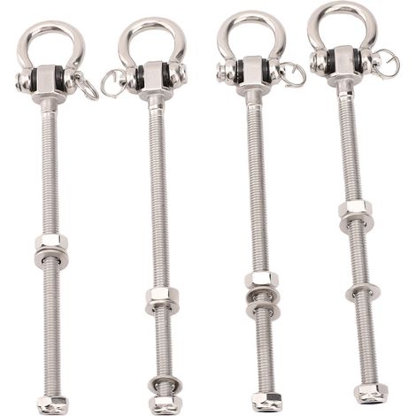 4 supports de balançoire avec roulements, crochets robustes en acier inoxydable 304 pour poutres en bois ou en métal, chaise hamac (1/5)
