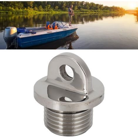 Bouchon de vidange rond pour bateau de pêche/bateau à moteur, bouchon fileté, acier inoxydable 316, 25 mm