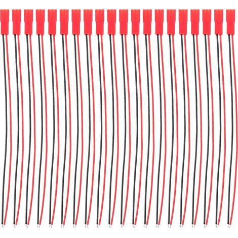Lot de 20 de eurs Jst 2 Broches Mâle et Femelle en Cuivre Phosphore et Pvc pour Batterie Nimh et Esc Bec Board Conducteurs Performants pour Hélicoptère Rc Miniature (1/5)