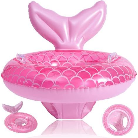 Bouée gonflable pour bébé, bouée de natation pour bébé avec siège gonflable et poignée pour enfants de 0 à 36 mois