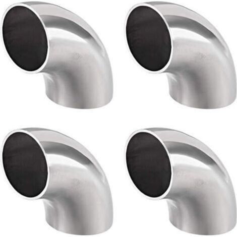 Raccord de tuyau en acier inoxydable 304 Long rayon 90 degrés Coude Butt-Weld Diamètre extérieur 38mm, 1-1/2"-4pcs (1/5)