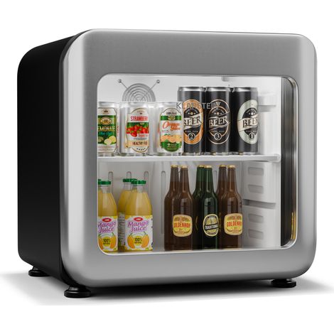 Klarstein Nevera para bebidas Audrey Evo  diseño retro  puerta de cristal  45 L  CEE C (1/4)