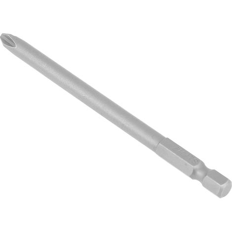 Lot 9 embouts tournevis cruciforme PH1 PH2 acier S2 queue hexagonale 1/4 pouce longueur 100 mm (1/5)