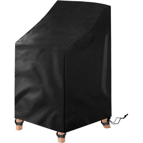 Funda impermeable para silla,Funda para silla de jardín,Tela Oxford,Para uso exterior en jardín,Impermeable,7292120 cm,Negro (1/5)