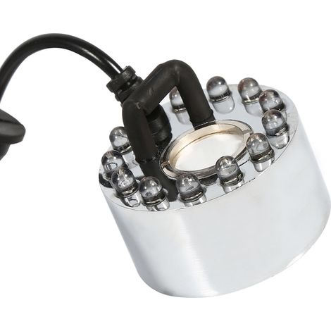 Générateur de brume ultrasonique 24 V avec changement de couleur, atomiseur fontaine à eau, humidificateur d'air (sans alimentation électrique) (1/5)
