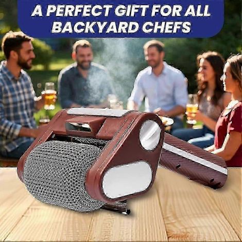 Nettoyeur de barbecue électrique sans fil (argenté) - Brosse automatique sans poils avec rouleau en acier inoxydable et brosse de nettoyage en profondeur rechargeable (1/2)