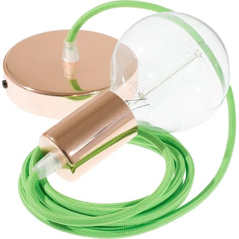 Lampada creative-cables rm18 cavo tessile rame verde 20 cm (1/3)
