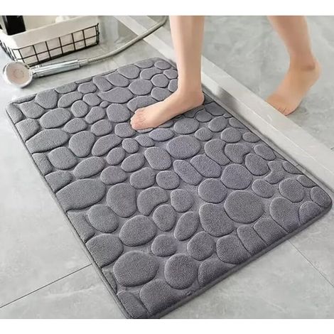 Tapis De Bain - Mousse A Memoire De Forme - Antiderapant - Absorbant - Lavable En Machine - 40 X 60 Cm (1/5)