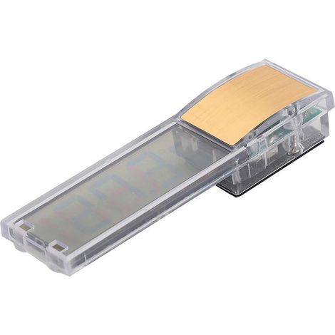 Thermomètre électronique numérique 3D doré pour aquarium, avec capteur LED et mesure de la température intérieure et extérieure (1/5)