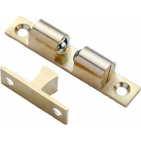 Serratura a sfera in ottone - Serratura a rullo - Doppia sfera - 2 sfere - 70 mm - Oro - Facile da installare (1/3)