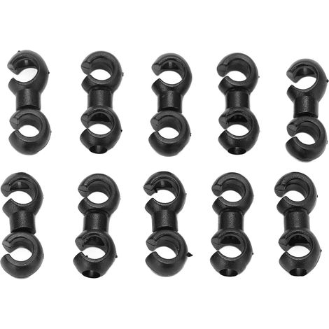 10 Pièces Attaches de Câble de Frein Vélo en S, Guides pour Câbles et Durites, Fixation en Forme de S pour Vélos (1/5)
