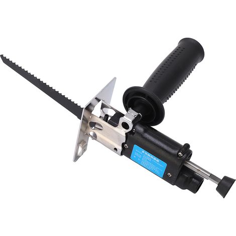 Adaptateur scie sauteuse pour perceuse électrique accessoire coupe bois métal set 1 adaptateur 1 poignée 1 cache 2 clés 7 vis 3 lames 1 lime (1/5)