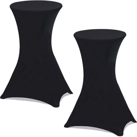 110 x 60 cm White Folding Bar Cover (Set of 2, Black), Hotel Wedding Banquet Decoration (1/5)