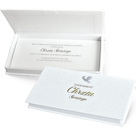 Caja decorativa de bautizo para billetes