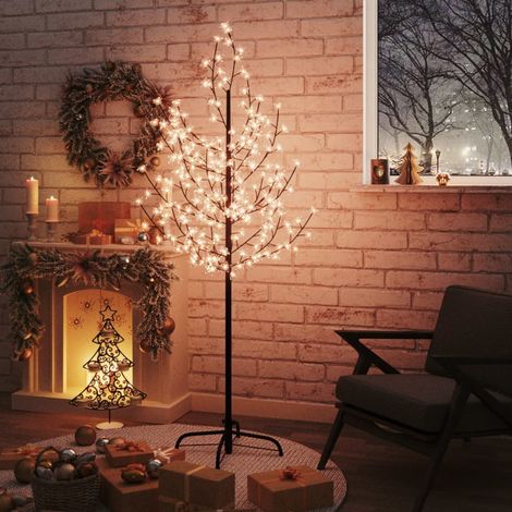 Arbre à LED fleur de cerisier, Arbre lumineux, Moderne pour Décoration de Noël 200 LED Blanc chaud 180 cm QDQ68686 MaisonChic (1/5)