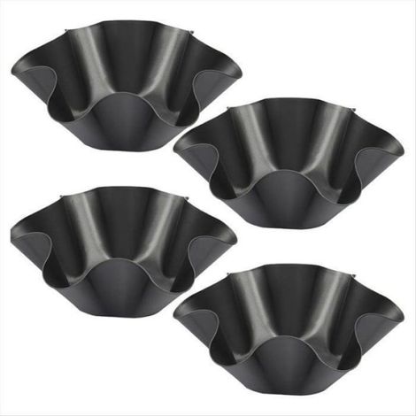 Bol A Tacos - Moule A Tortillas En Acier Au Carbone 20 Cm Antiadhésif - Pour Préparation De Tacos Et Salades - Lot De 4 (1/5)