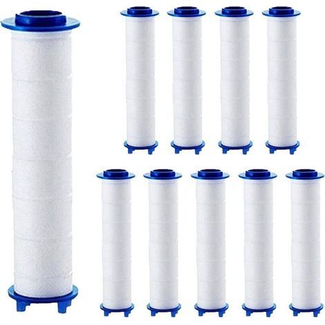 Kit de 10 filtres pour pommeau de douche, cartouches filtrantes pour adoucisseurs d'eau dure, polyvalentes et efficaces, élimine les sédiments et les particules nocives pour une purification optimale (1/5)