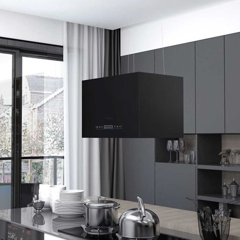 Cappa da Cucina ad Isola Sospesa LCD Sensore 55 cm in Acciaio vidaXL (1/5)