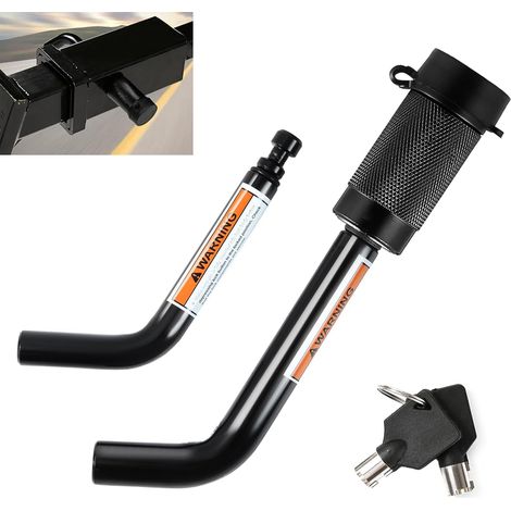 Antivol de remorque - Verrouillage automatique du récepteur - Goupille de sécurité pour remorque de camping-car, voiture, camion (1/5)