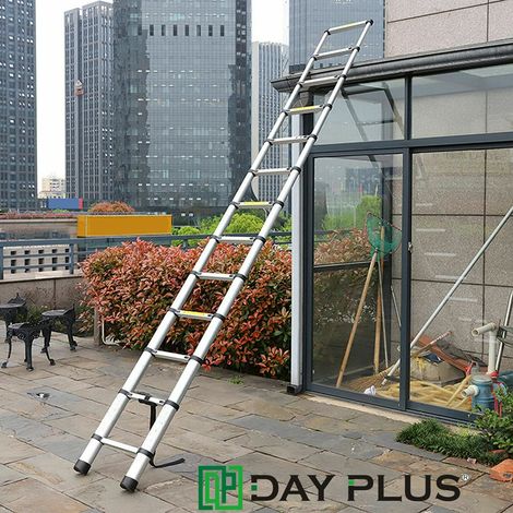 3.8M 12.5FT Aluminium teleskopierendes zusammenklappbares Dach kletternde Leiter für Home Loft